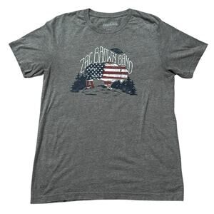 Zac Brown Band Welcome Home Tour 2017 Gray Tee Flag Bison & Tour Dates Large